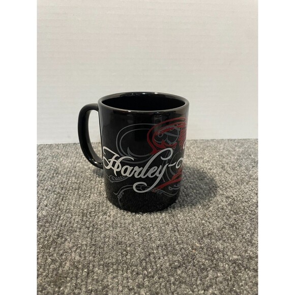 Harley Davidson 2011 Coffee Mug All Over Swirl Print Black - Picture 1 of 9